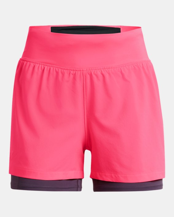 Women's UA Run Stamina 2-in-1 Shorts, Pink, pdpMainDesktop image number 9
